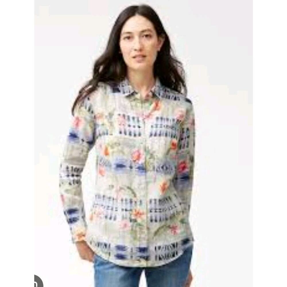 Tommy Bahama x Pendleton Womens Multi Aloha Harding Breezer Linen Shirt Small